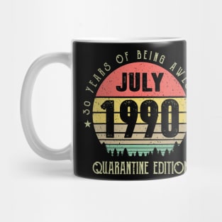 Vintage 30 Years Being Awesome July 1990 Quarantine Edition Mug